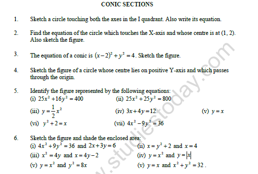 cbse-class-11-mathematics-conic-sections-worksheet